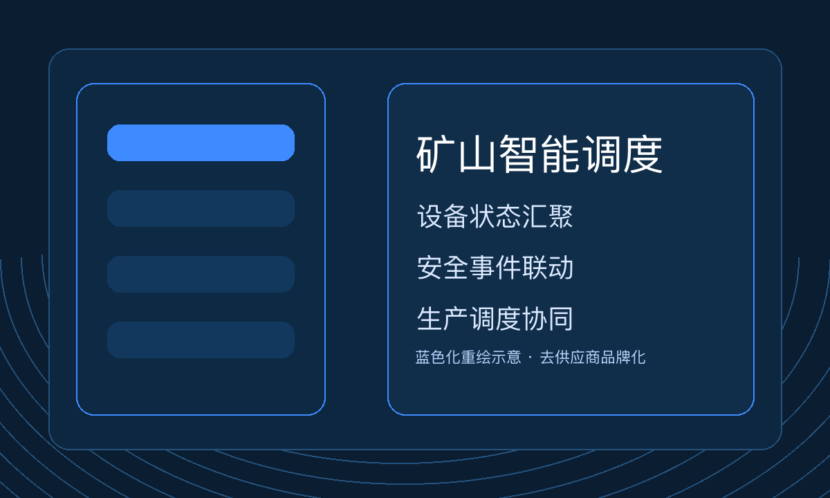 智慧矿山蓝色案例图